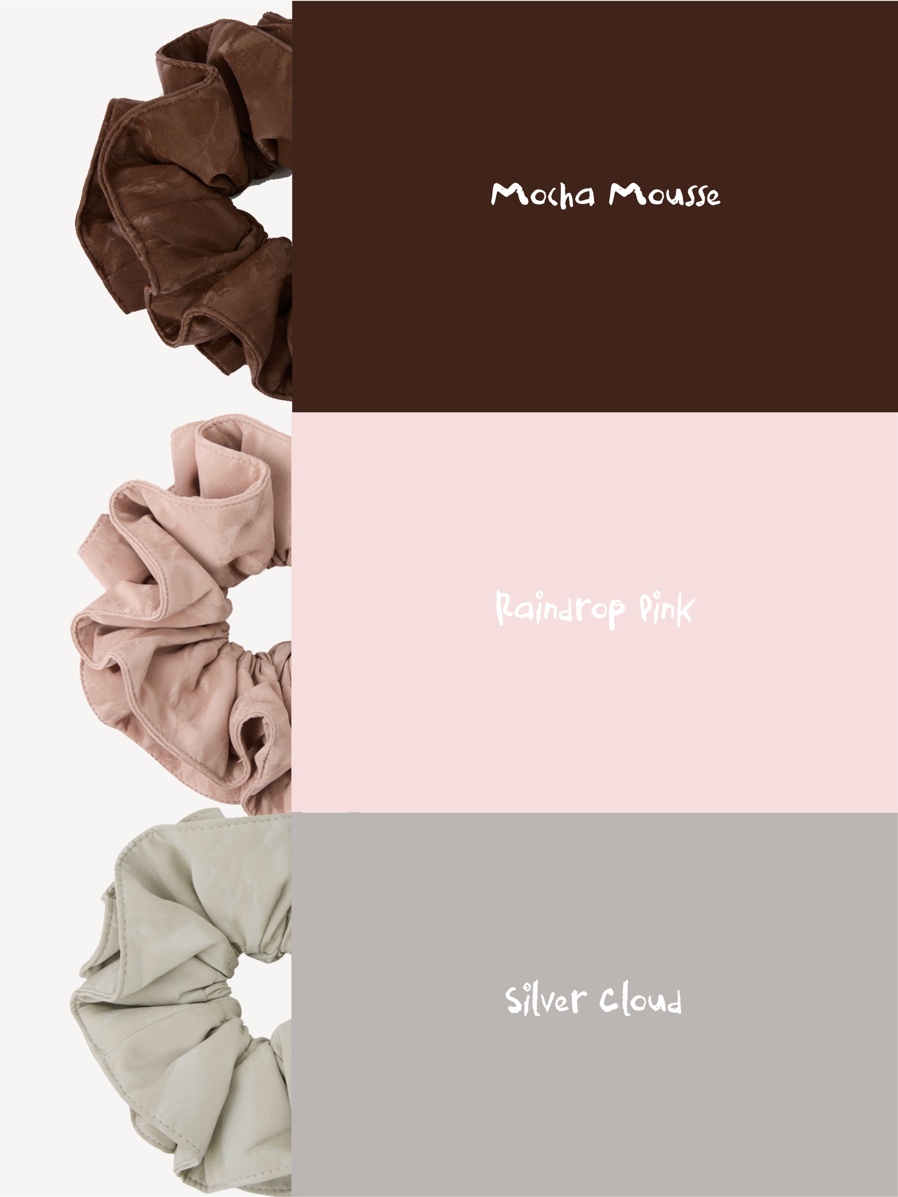 Oversized Vegan Leather Scrunchie