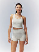 Pulse Asym Wrap Shorts 4'' - Silver Cloud