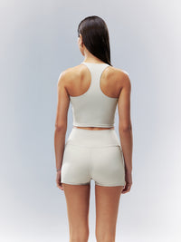 Pulse Asym Wrap Shorts 4'' - Silver Cloud