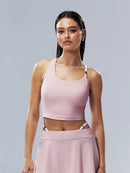Camiseta de tirantes adaptable Bite Asym ｜Camiseta de tirantes Aceease ｜Rosa gota de lluvia 